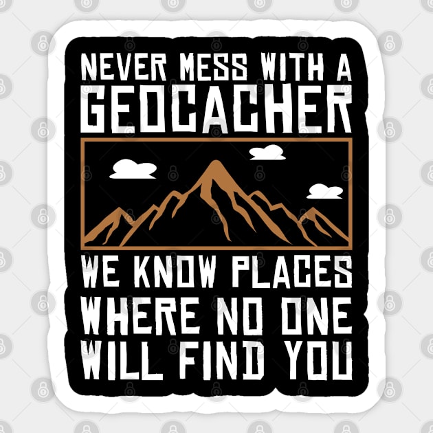 Geocaching Gps Cache Geocacher Coordinates Geocache Logbook Outdoor Hobby Geocachers Gift Nature Geo Hiking Letter Boxing Forest Funny Adventure Caching Love Treasure Lost Place Cacher Compass Gift Id Sticker by jkshirts